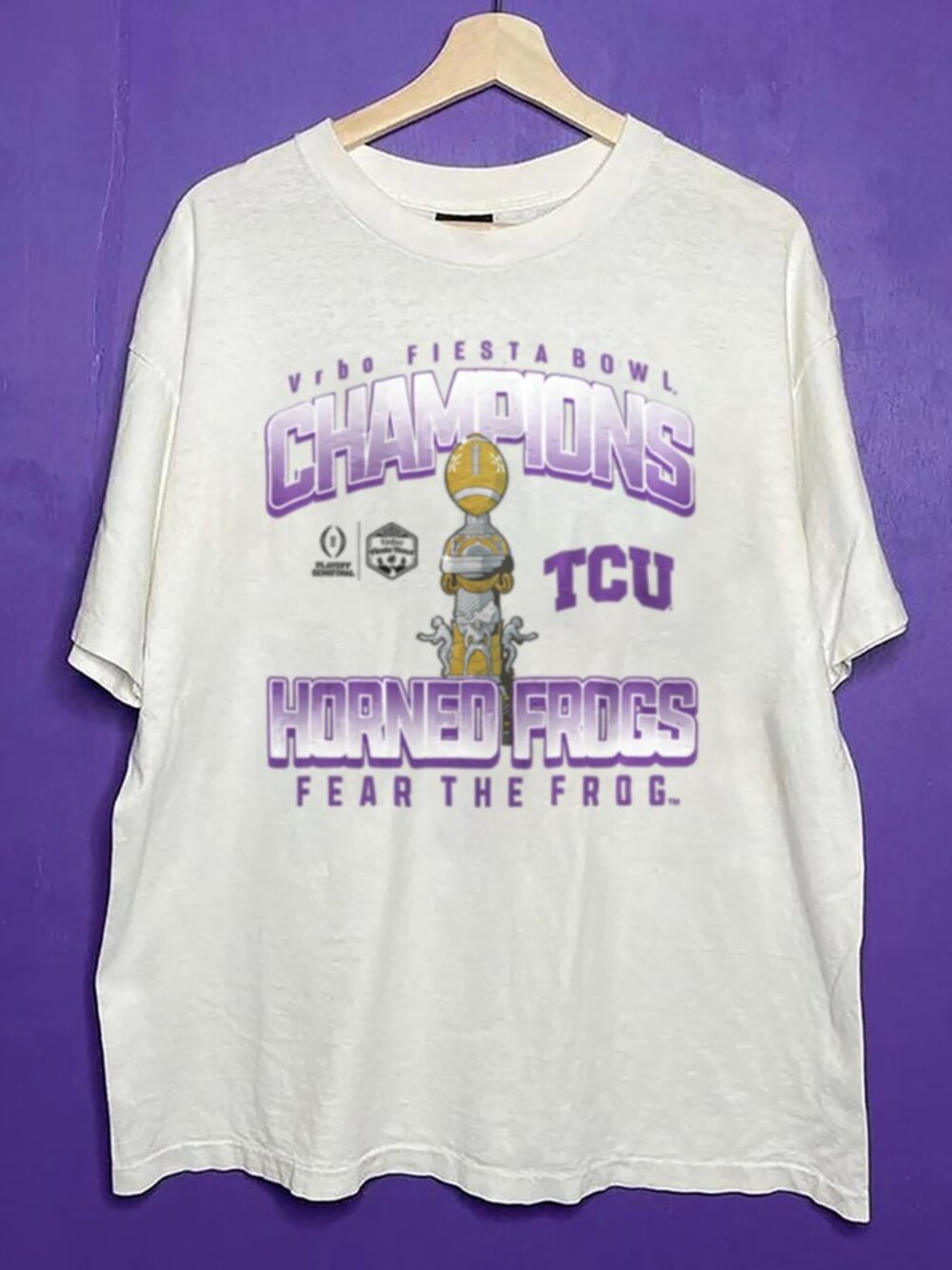 2022 Vintage TCU Football Champs Fiesta Bowl Shirt, Retro TCU Horned Frogs Shirt